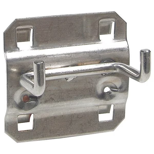 1 In. Double Rod 90 Degree Bend Stainless Steel Pegboard Hook for Stainless Steel LocBoard 3 Pack, Triton Products, Mfr#: 62119