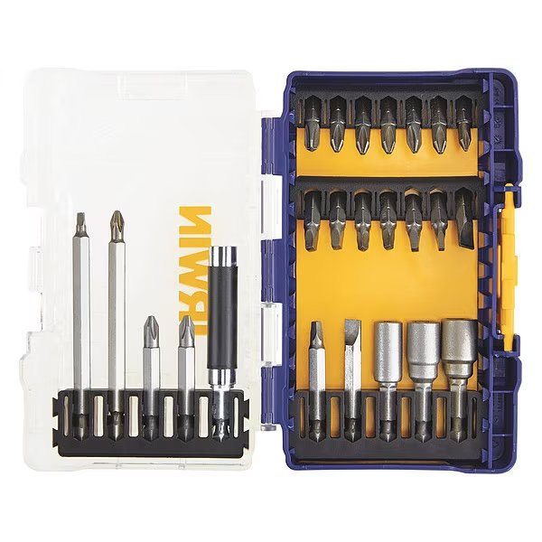 Insert Bit, Steel, SAE, Metric, #1, 1/4", Hex, Irwin, Mfr#: IWAF1224