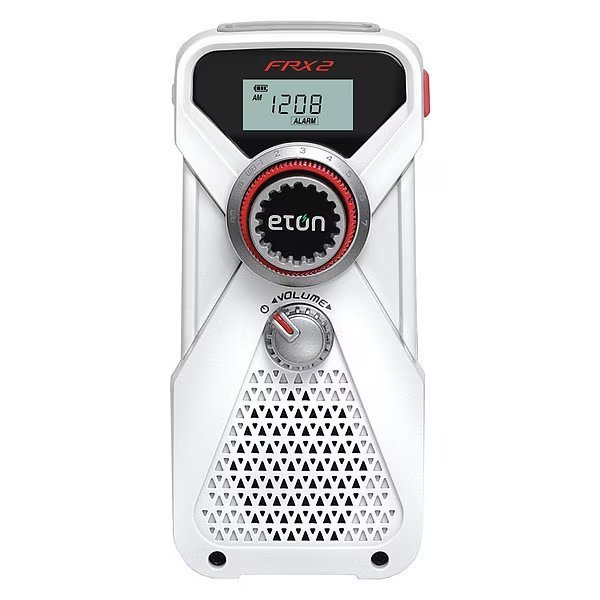 Portable Weather Radio, White, AM/FM, NOAA, Eton, Mfr#: ARCFRX2WXW