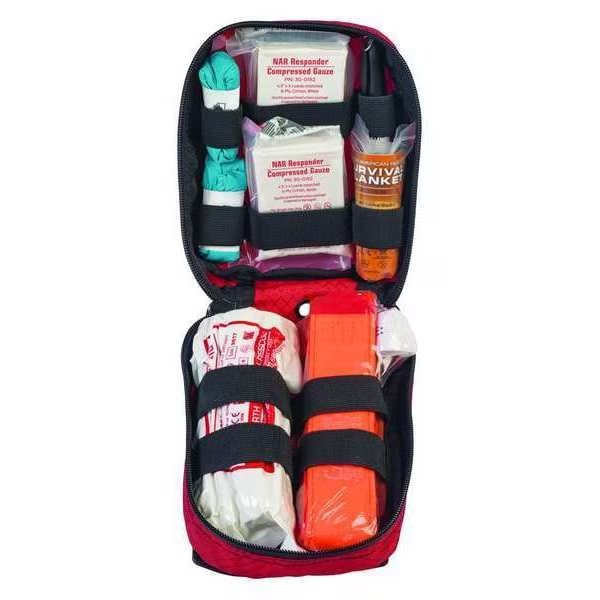 Bleeding Control Kit, 10pcs, 5x7", Red, North American Rescue, Mfr#: 80-0452