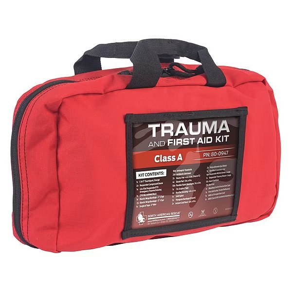 Patrol Vehicle Trauma Kit, Red, North American Rescue, Mfr#: 80-0947