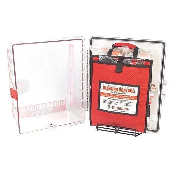 Bleeding Control Kit, 91pcs, 15.5x18", Clr, North American Rescue, Mfr#: 80-0471