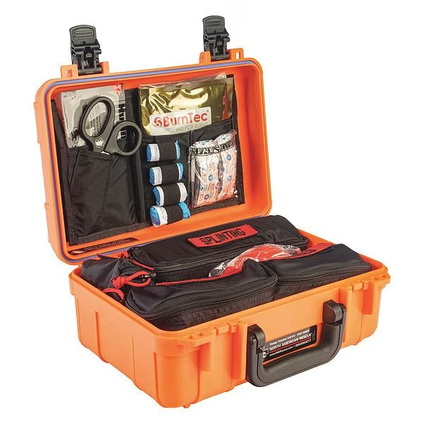 Trauma Aid Kit, Orange, North American Rescue, Mfr#: 85-3131