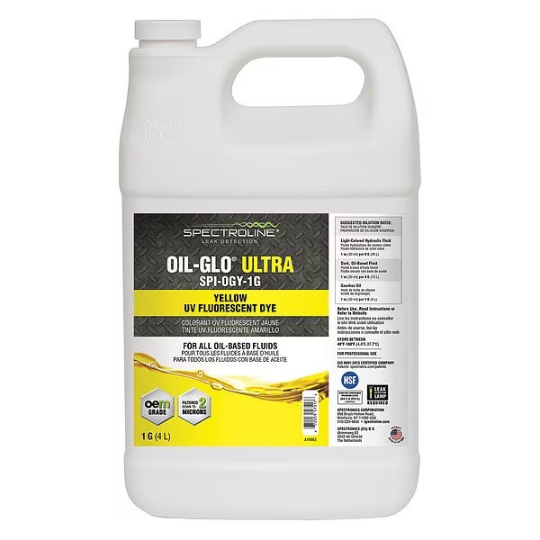 Fluorescent Leak Detection Dye, Yellow, Spectroline, Mfr#: SPI-OGY-1G