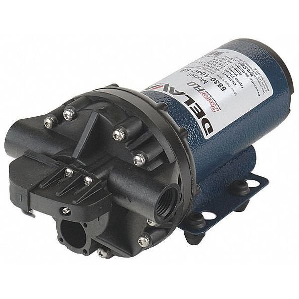 Diaphragm Pump, Polypropylene, Santoprene, 115, 3.0 GPM, Delavan Fluid Power, Mfr#: 5830-104C-SB
