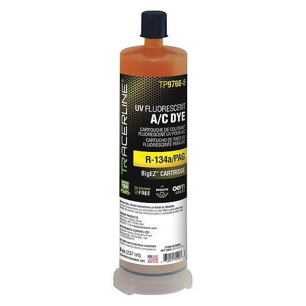 BigEZ(TM), UV A/C dye cartridge, 8 oz, Tracerline, Mfr#: TP9760-8