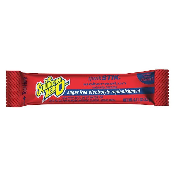 Sports Drink Mix, Single Serve Powder Mix, Sugar Free, Watermelon, 50 PK, Sqwincher, Mfr#: 159060097