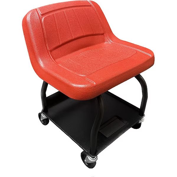Mechanic Seat, Steel, 480 lb. Load Cap., Whiteside Manufacturing, Mfr#: HRSRED