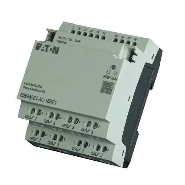 Input/Output Module, Inputs8, Relay Outpt8, Eaton, Mfr#: EASY-E4-AC-16RE1