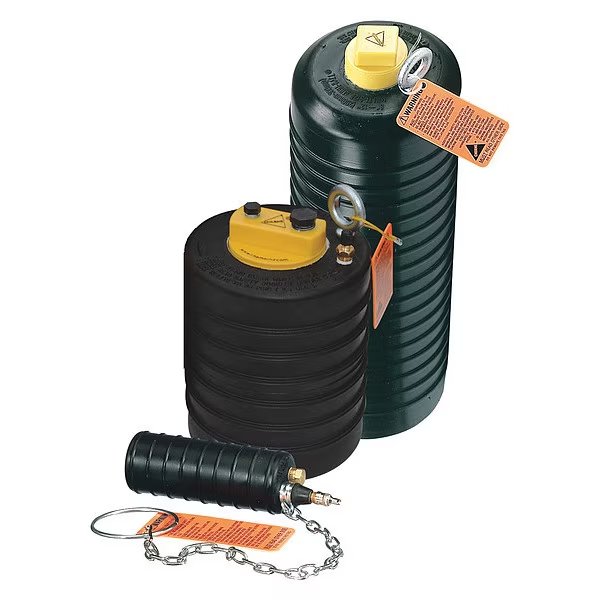 Ball Plug, Ring&Chain, 8"Deflate L, Cherne, Mfr#: 262258