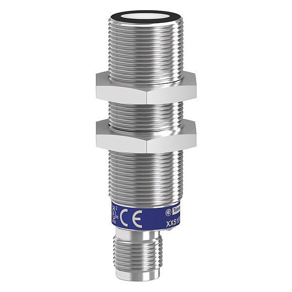 Cylindrical Ultrasonic Sensor, 18mm dia., Telemecanique Sensors, Mfr#: XXS18B1AM12