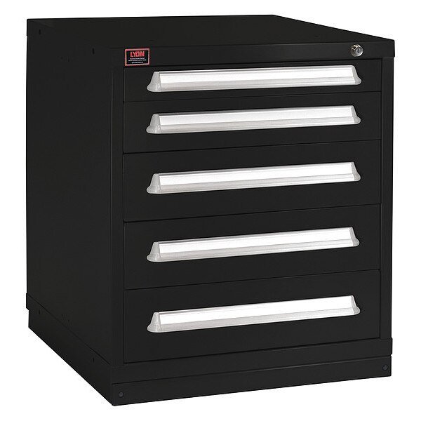 ModDrwrCab, 59.25"x30"x28", Black, 5Drwr, Lyon, Mfr#: KKM353030000BIL