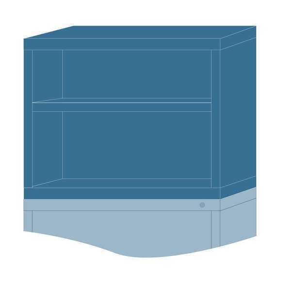 ModShelfCab, 25"x30"x28 1/4", Blue, 2Shlv, Lyon, Mfr#: X6N27303010500N