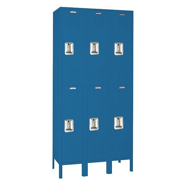 Wardrobe Locker, (2) Tier, (3) Wide, Steel, 36 in W, 15 in D, 78 in H, Lyon, Mfr#: X6C52123ISU