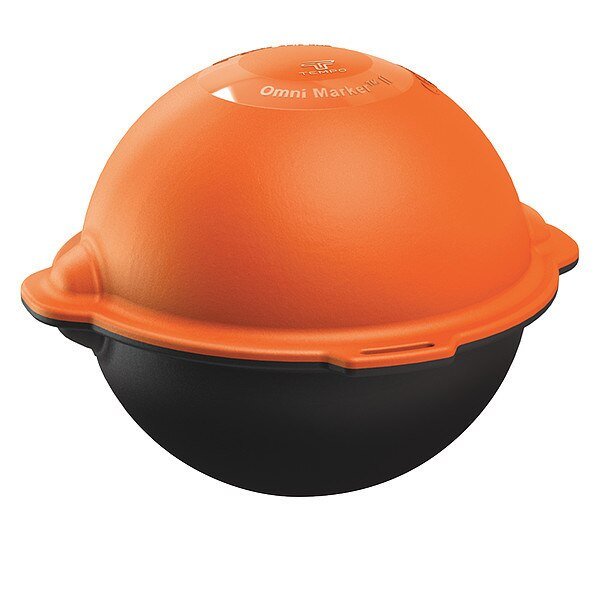 Marker Ball, Polyethylene, Black/Orange, Tempo Communications, Mfr#: OM-02