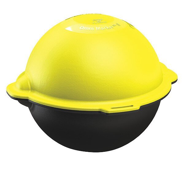 Marker Ball, Polyethylene, Black/Yellow, Tempo Communications, Mfr#: OM-04