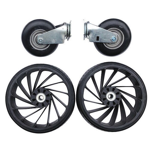 Black, Caster Set, 6 in; 10 in Dia., Flexcart, Mfr#: FC-RTWS