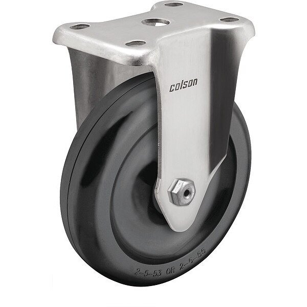 3" X 1-1/4" Non-Marking Rubber Hi-Tech Rigid Caster, No Brake, Loads Up To 150 lb, Colson, Mfr#: 2.33408.42