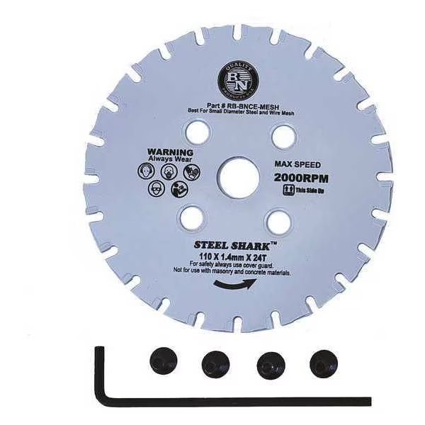 Circular Saw Blade, 4" dia., 24 Teeth, Bn Products Usa, Mfr#: RB-BNCE-MESH