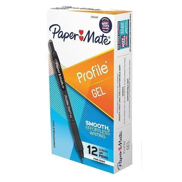 Gel Pens, Textured, Plastic, PK12, Paper Mate, Mfr#: 2095468
