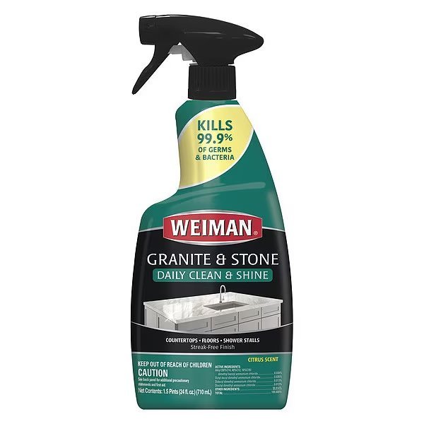 Stone Cleaner, 24 oz, Spray Bottle, PK6, Weiman, Mfr#: 109A