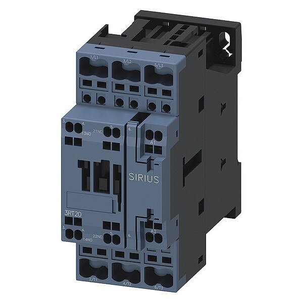 IECPowerContactr, NoReversing, 110/120VAC, Siemens, Mfr#: 3RT20232AK60