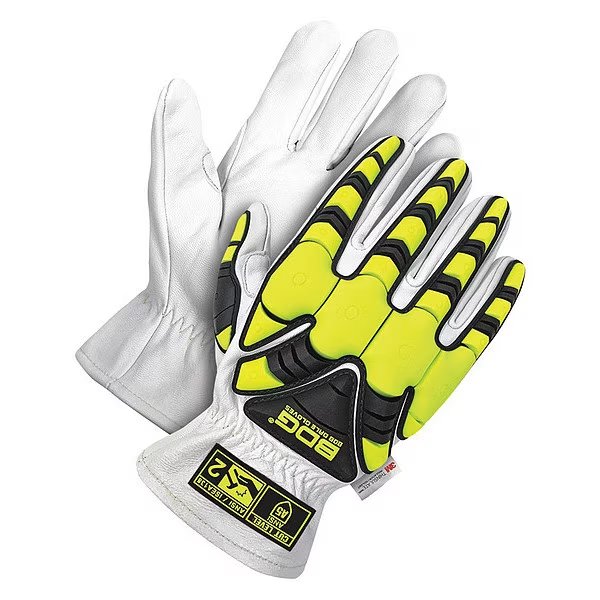 Leather Cut-Resistant Drivers Gloves, A5 Cut Level, White / White, S, Bdg, Mfr#: 20-9-1880-S