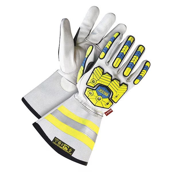 Leather Gloves, A5 Cut Level, White/White, XS, Bdg, Mfr#: 20-1-10699-XS