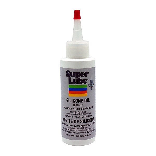 4 oz Bottle, Silicone Oil, 1,000 ISO Viscosity, Super Lube, Mfr#: 56404