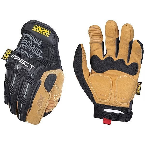 Impact Gloves, M, Black, PR, Mechanix Wear, Mfr#: MP4X-75-009