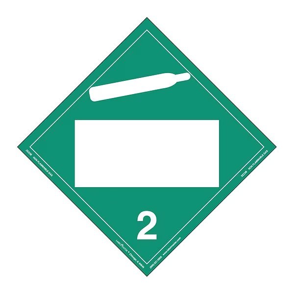 Non Flammable Gas Placard, Vinyl, PK25, Labelmaster, Mfr#: ZEZ3B