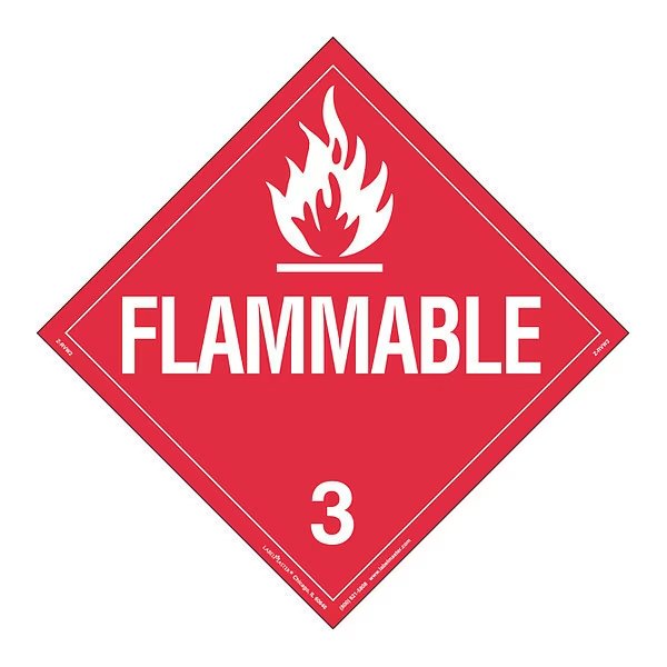 Flammable Liquid Placard, Word, Vinyl, PK25, Labelmaster, Mfr#: Z-RVW2