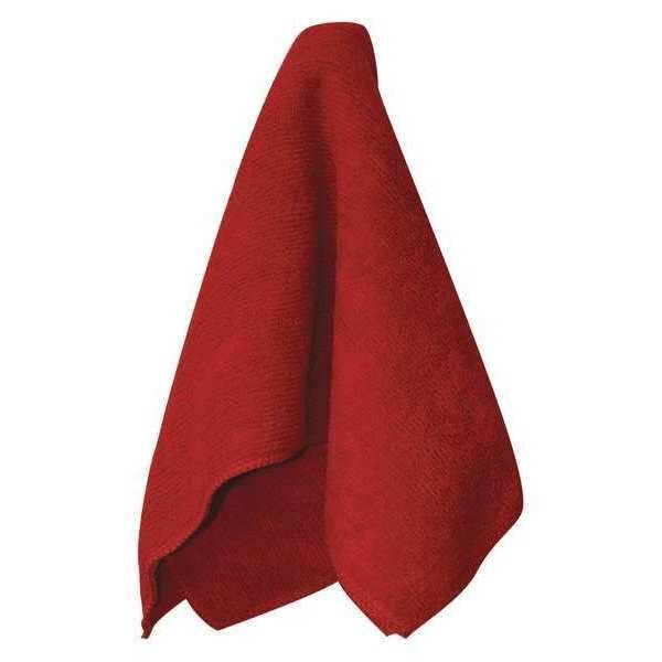 Microfiber Cloth General Purpose Cloth Wipe 16" x 16", Red, Microfiber Technologies, Mfr#: LFK450