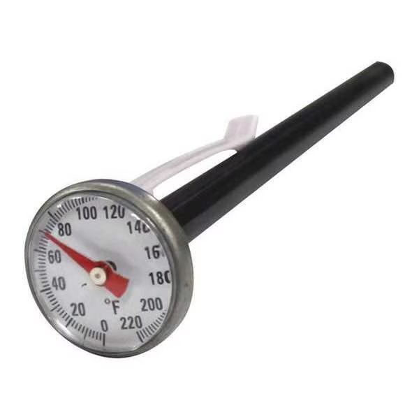 Analog Dial Pocket Thermometer, 0 Degrees to 220 Degrees F, Mastercool, Mfr#: 52220