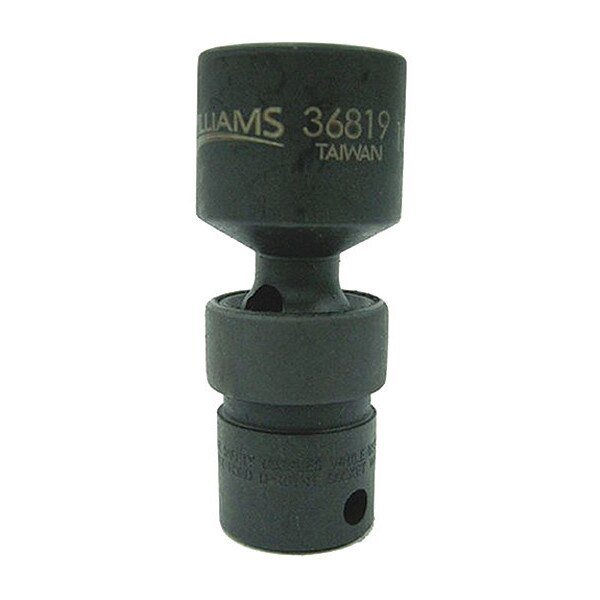 3/8" Drive Impact Socket, Metric, Black Industrial, 3/8" L, Williams, Mfr#: 36813