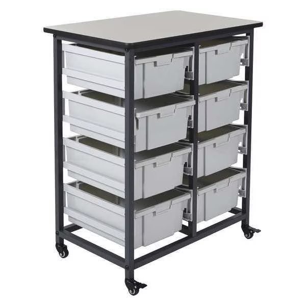 Stackable Storage Bins, (8 L), Luxor, Mfr#: MBS-DR-8L