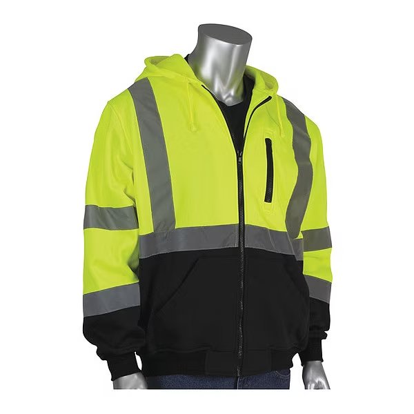 Hi-Visibility Sweats, Lime Yllw, 2XL, Pip, Mfr#: 323-1370B-LY/2X