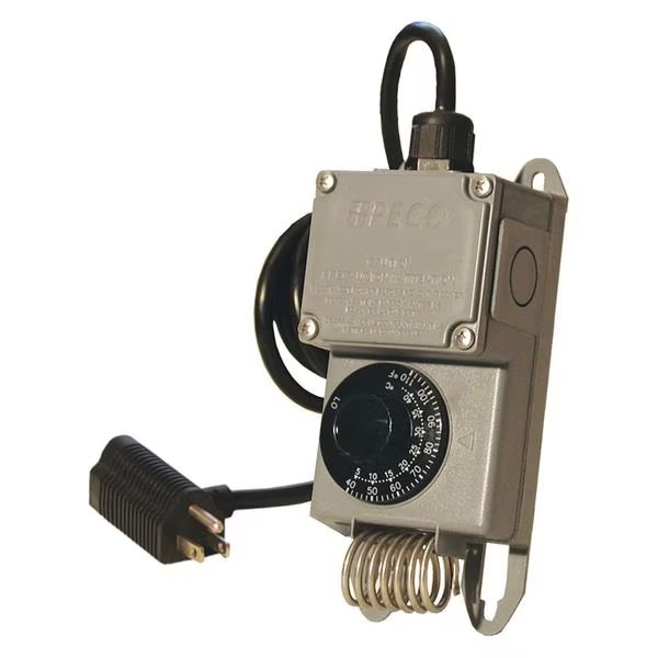 Industrial Thermostat with Cord, Peco, Mfr#: TF115P-002