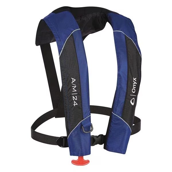 Life Jacket, A/M-24, Auto/Man Inflatable, Onyx, Mfr#: 132000-500-004-15