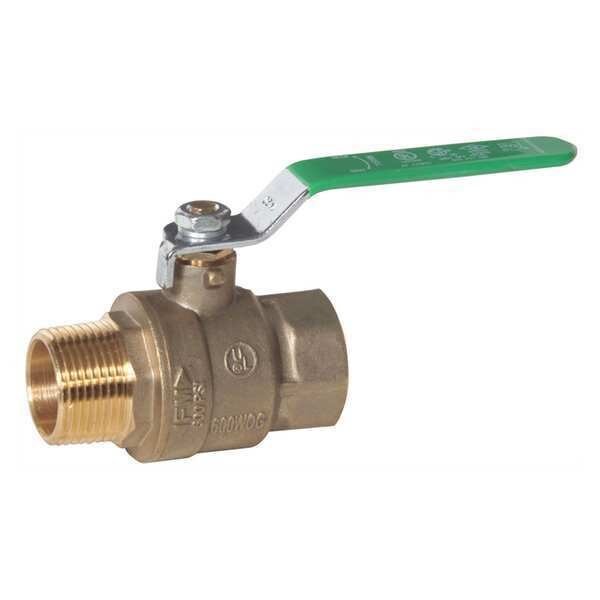1" MPT x FPT Lead Free Brass Ball Valve, Midwest Control, Mfr#: MBB-100NL