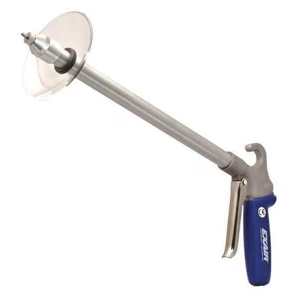 Safety Air Gun, 2.5 CFM, 24" Ext, Shield, Body Material: Cast Aluminum, Exair, Mfr#: 1296SS-24-CS