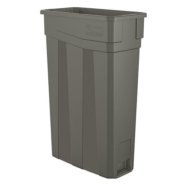 23 gal. Rectangular Trash Can, Gray, Snap-On, Polymer, Suncast Commercial, Mfr#: TCN2030