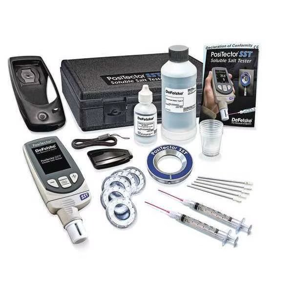 Soluble Salt Tester Kit, 250 Stored, Defelsko, Mfr#: PosiTector SST Kit P1