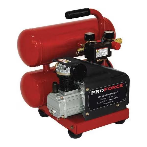 Twin Stack Air Compressor, 4 gal., 125 psi, Proforce, Mfr#: VSF1080421