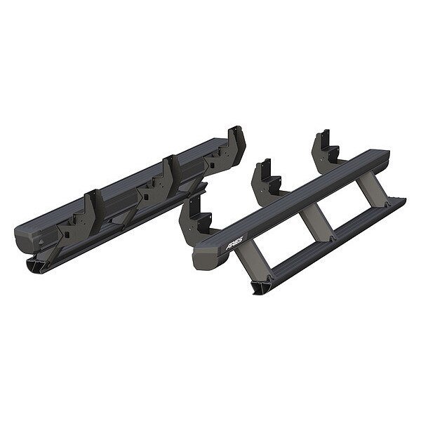 Black Powder Coated Aluminum Powered Running Boards, Aries, Mfr#: 3048321