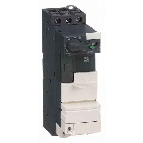 Nonreversing Starter Power Base, 120 to 600V AC, 3 Poles, 1NC/1NO, Schneider Electric, Mfr#: LUB32