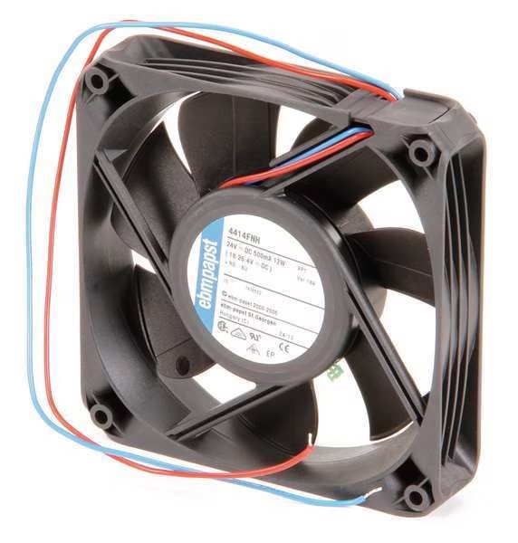 Axial Fan, Square, 24V DC, 132.4 cfm, 4 2/3 in W., Ebm-Papst, Mfr#: 4414FNH