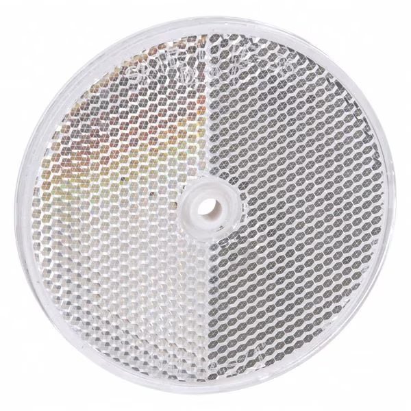 Flat Reflector, Round, Polarized Retroreflective Photoelectric Sensors, Silver, Telemecanique Sensors, Mfr#: RF30