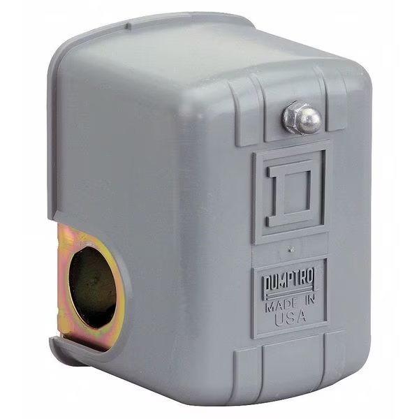 Pressure Switch, (1) Port, 1/4 in FNPS, DPST, 5 to 80 psi, Standard Action, Telemecanique Sensors, Mfr#: 9013FYG2J21M1