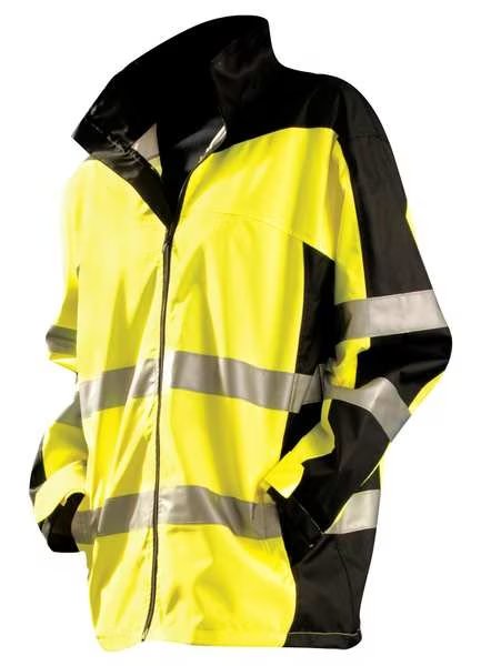 Breathable Rain Jacket w/Hood, Yellow, 3XL, Occunomix, Mfr#: SP-BRJ-Y3X